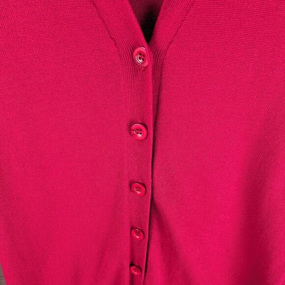 Chadwicks of Boston Button-Down Raspberry Cardigan S - Picture 2 of 5